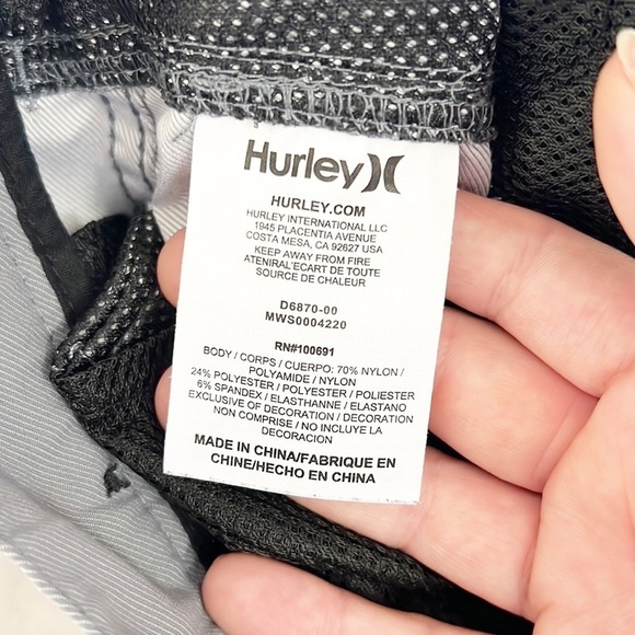 Hurley Boys Colorblock Gray And Navy Blue Board Shorts - Picture 13 of 14